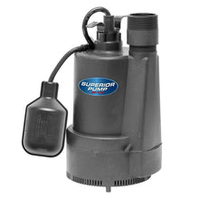 Load image into Gallery viewer, Superior Pump 92330 1/3 HP Submersible Thermoplastic Sump Pump