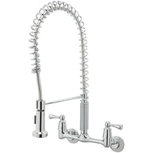 Load image into Gallery viewer, Tosca 255-K820-T 2-Handle Wall-Mount Pull-Down Sprayer Kitchen Faucet Chrome