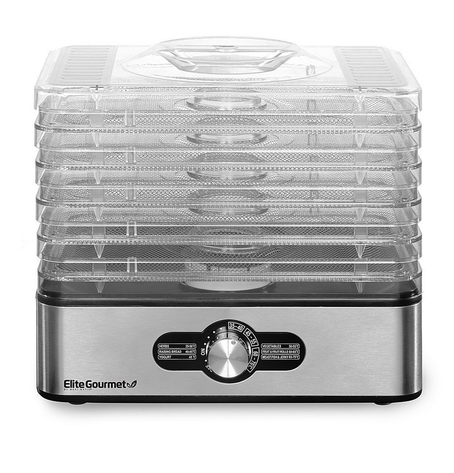 Elite Gourmet 5-Stainless Steel Tray Food Dehydrator EFD3321