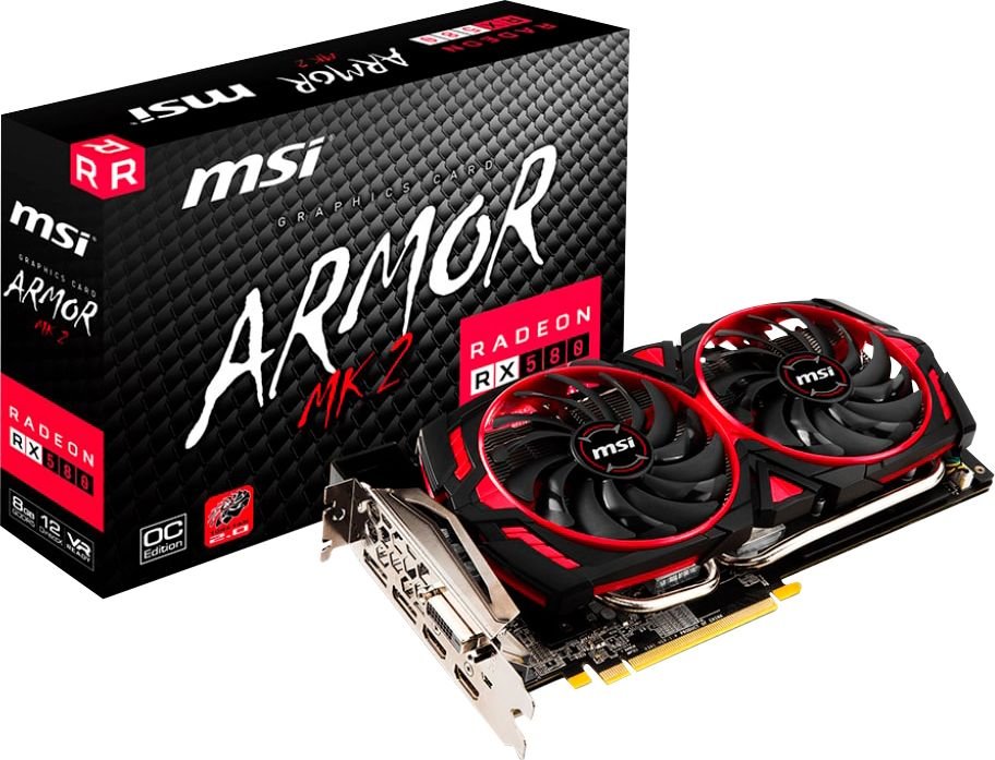 Msi Radeon Rx 580 8g Gddr5 MSI AMD Radeon RX 580 ARMOR MK2 OC 8G GDDR5