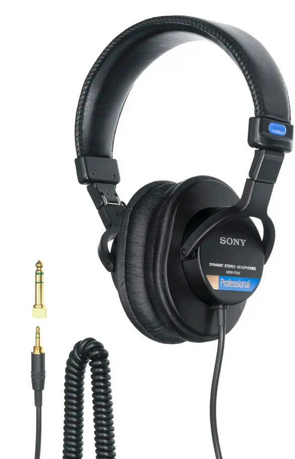 Sony MDR-7506 Professional Studio Monitor Over-Ear Headphones - Black