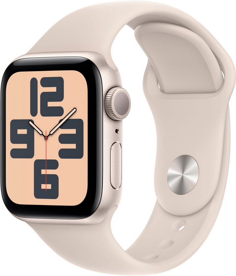 Apple Watch SE 2nd Gen (GPS) 40mm Aluminum Case MR9U3LL/A Sport Band - Starlight