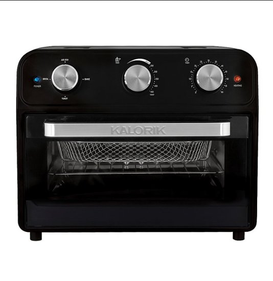 Kalorik - 22qt Analog Air Fryer Toaster Oven - Black (AFO 46129 BK)