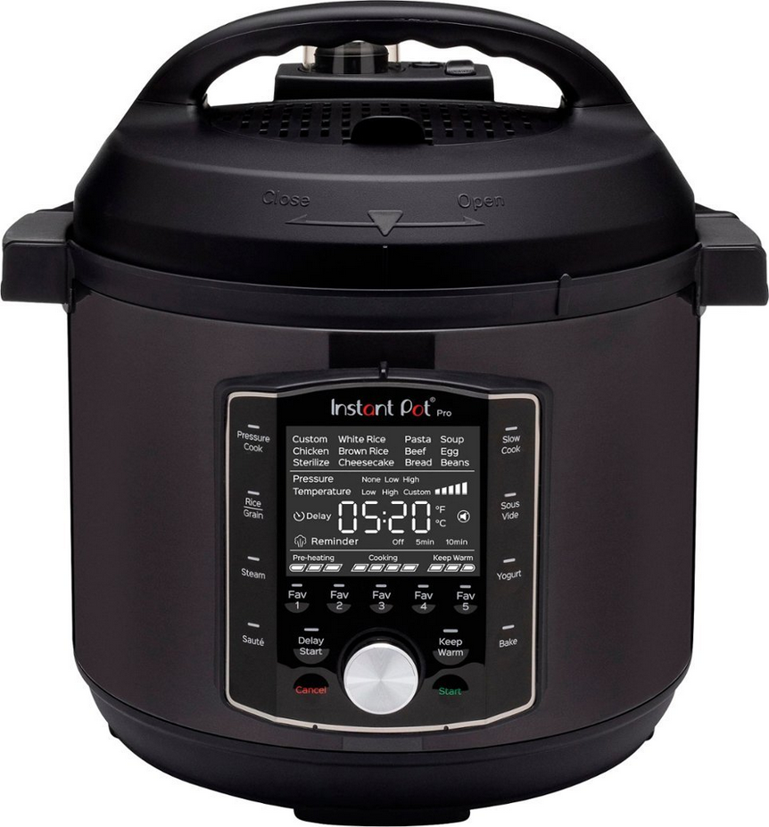 Instant Pot - 6qt Pro Electric Pressure Cooker - Black (112-0123-01)
