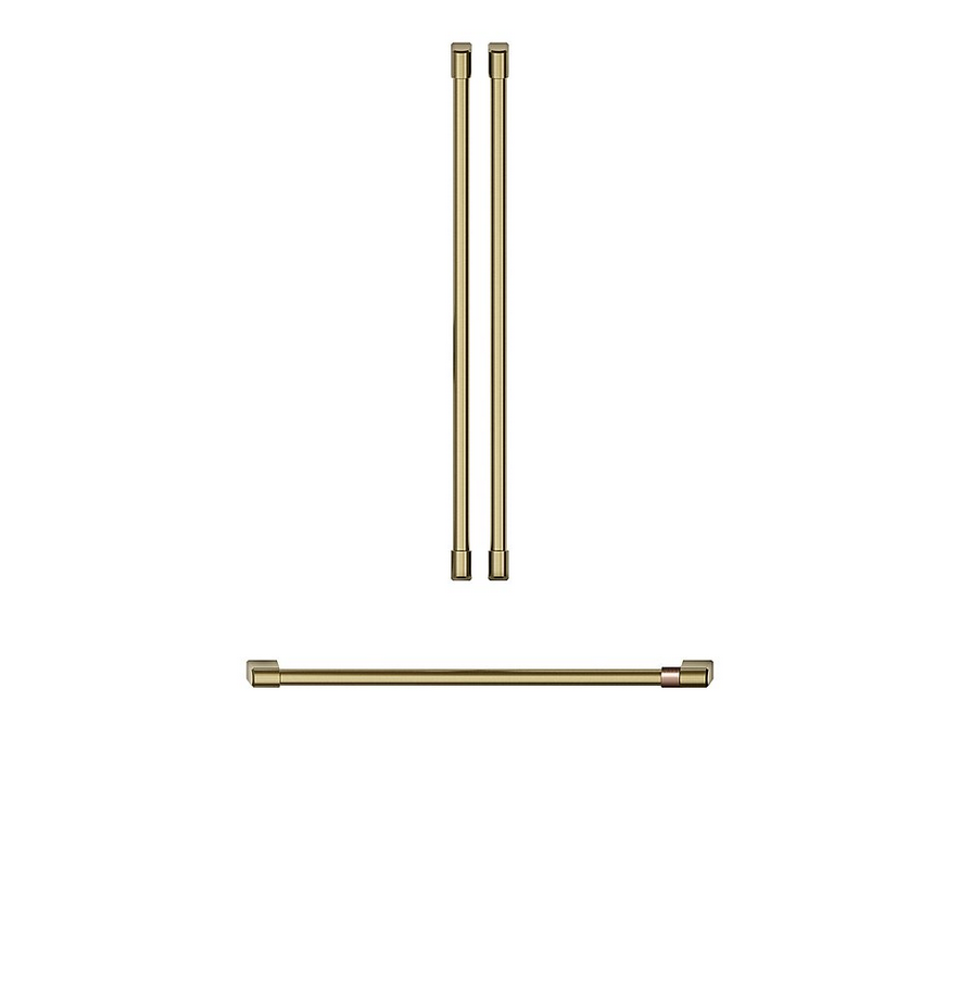 Cafe CXMA3H3PNCG - 33in French Door Refrigeration Handle Kit, Brushed Brass
