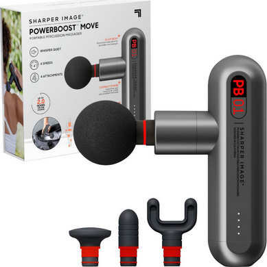 Sharper Image - Powerboost Move Deep Tissue Travel Percussion Massager (1014502)