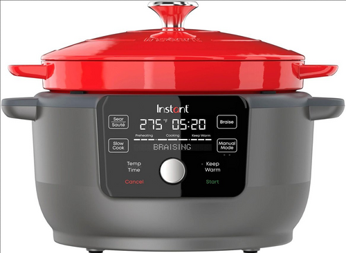 Instant Pot - Precision 5-in-1 Electric Dutch Oven - Cast Iron Red (140-0038-01)