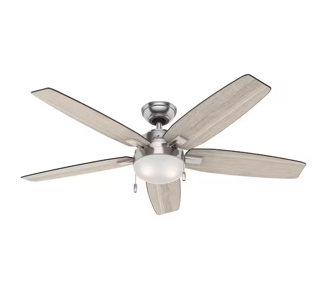 Hunter Antero 54'' LED Indoor Ceiling Fan with Light - Brushed Nickel