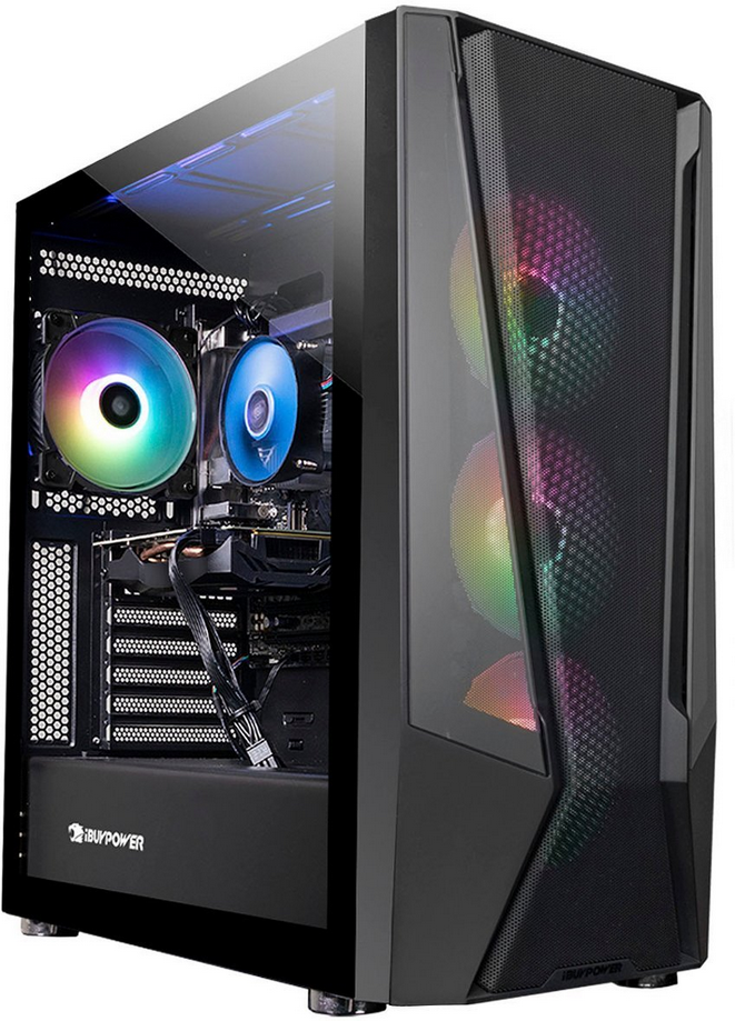 iBUYPOWER TraceMesh Gaming PC Intel i3-13100F 8GB 500GB SSD Win11 GTX 1650 4GB