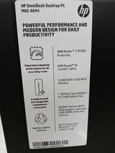 Load image into Gallery viewer, HP OmniDesk M02-0244 Desktop PC AMD Ryzen 7 8700G 16GB DDR5 1TB SSD RTX 3050 6GB
