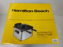 Load image into Gallery viewer, Hamilton Beach 35036 Professional Style Deep Fryer 4.7 Quart 12 Cup 2 Baskets
