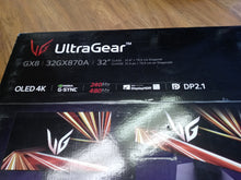 Load image into Gallery viewer, LG UltraGear 32GX870A-B 32" OLED 4K UHD 240Hz, FHD 480Hz G-SYNC Gaming Monitor
