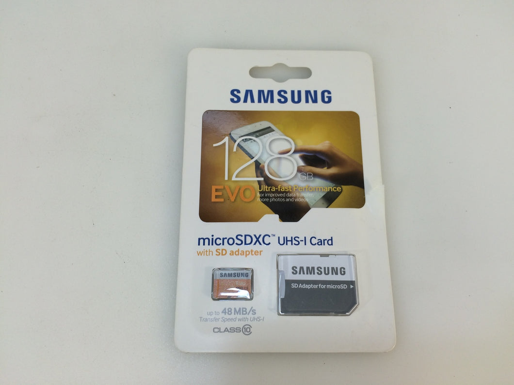 Samsung 128GB up to 48MB/s EVO Class 10 Micro SDXC Card w/ Adapter, MB-MP128D