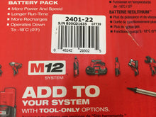 Load image into Gallery viewer, Milwaukee 2401-22 M12 12-Volt Lithium-Ion 1/4&quot; Hex Cordless Screwdriver Kit
