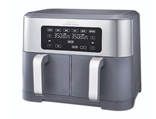 Load image into Gallery viewer, Crux Artisan Series EK-85X20 9-Qt Dual Basket Air Fryer, Grey

