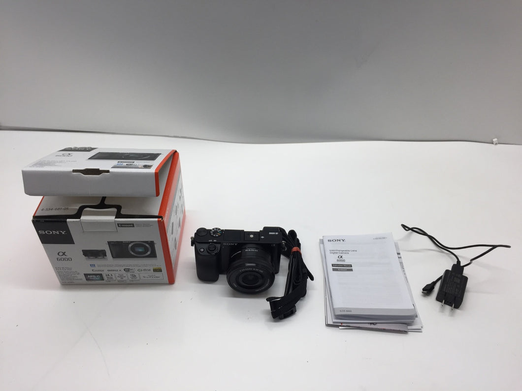 Sony Alpha A6000 24.3MP Digital Camera with 16-50mm Zoom Lens - Black