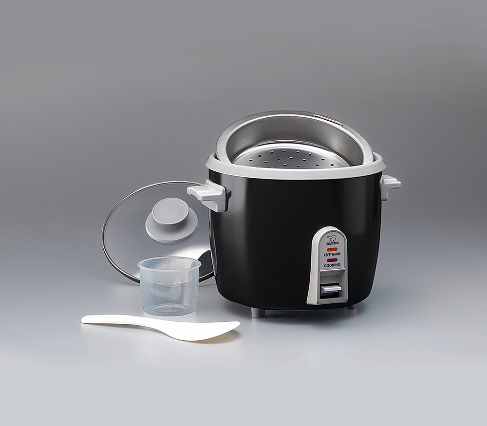 Zojirushi - 6 Cup Rice Cooker & Steamer - Black (NHS-10BA)