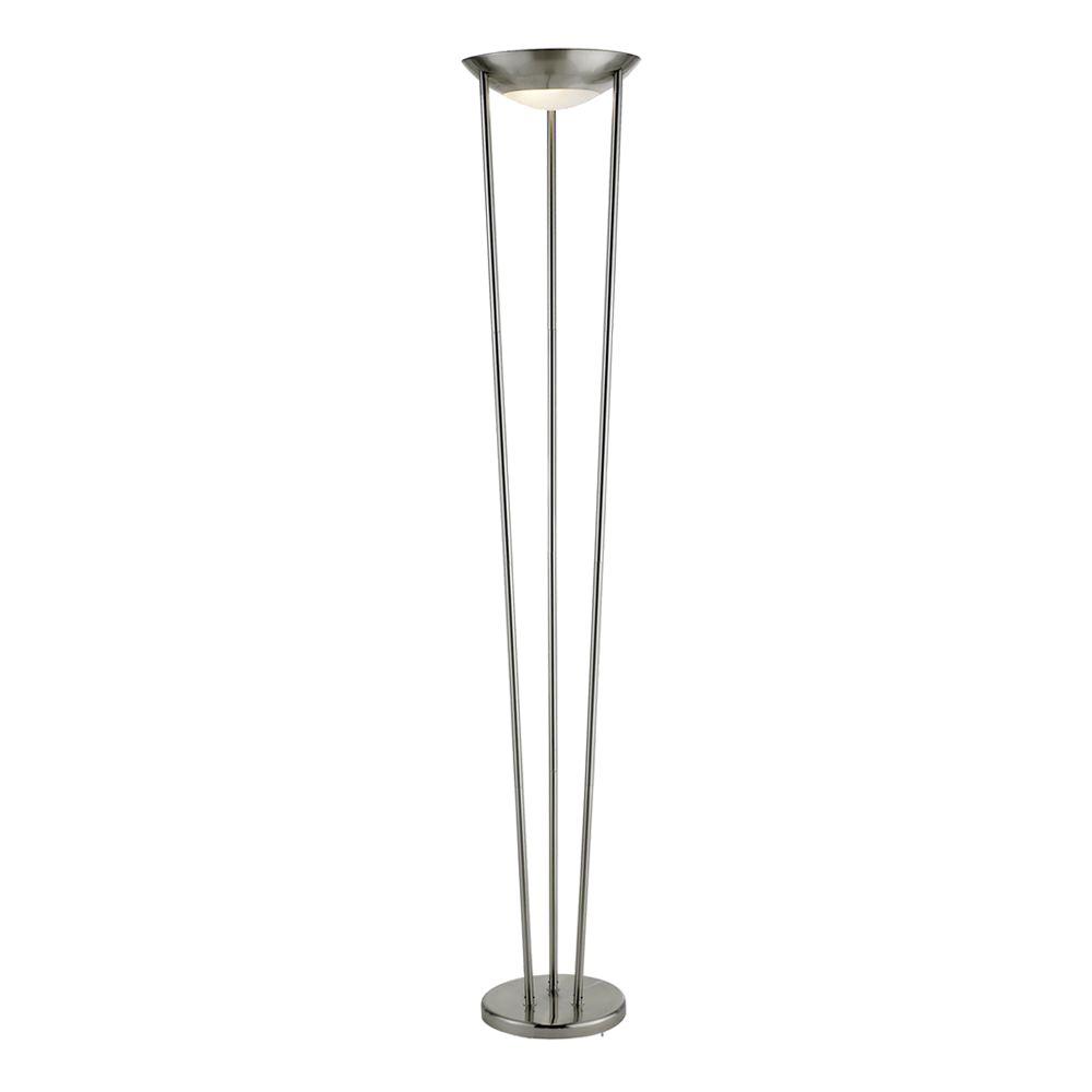 Adesso Odyssey 71 in. Satin Steel Tall Floor Lamp 5233-22