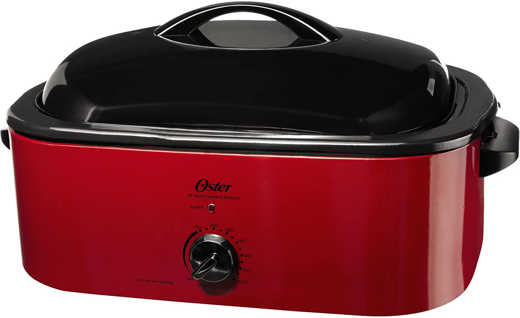 Oster 16-Quart Smoker Roaster Oven Red Smoke (CKSTROSMK18)