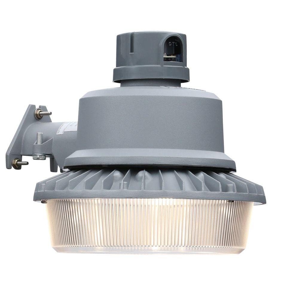 Lithonia Lighting Gray Outdoor Integrated LED 4000K Area Light Dusk to Dawn