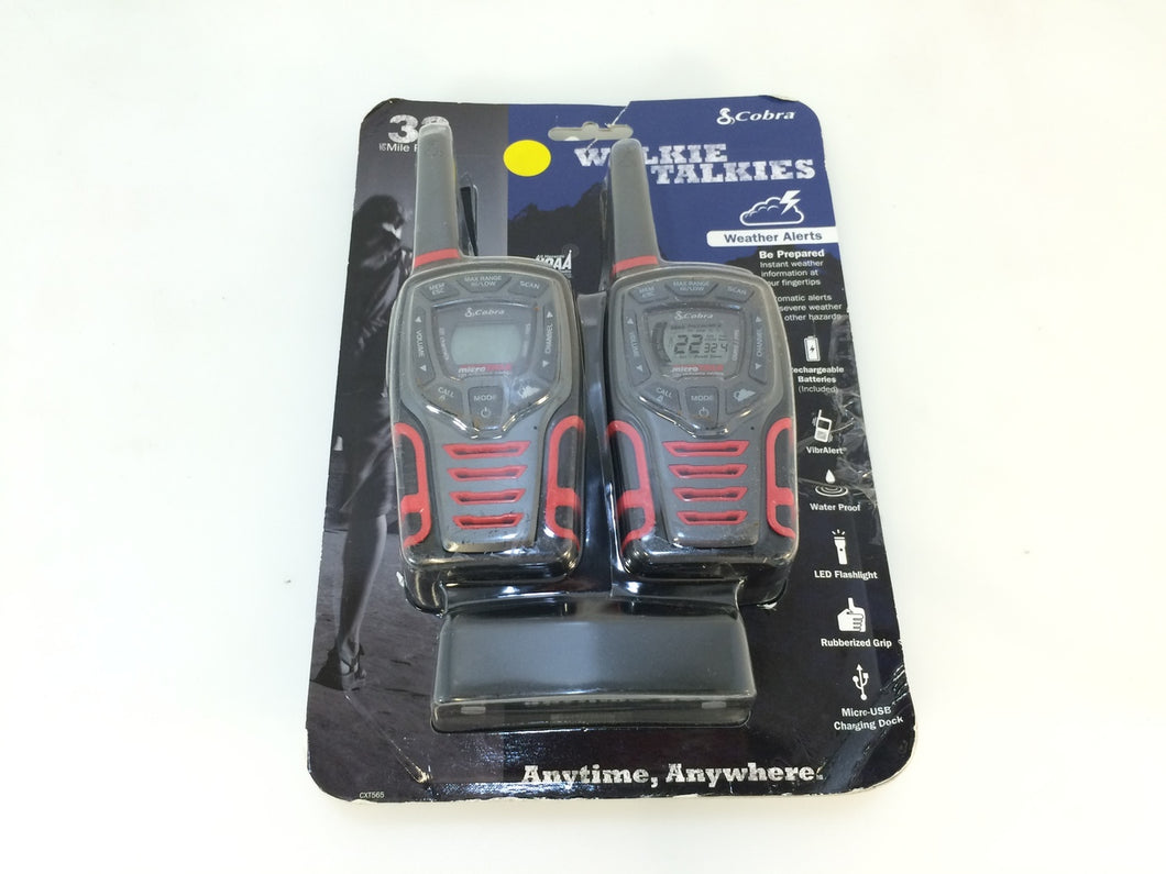 Cobra CXT565 32 Mile Two Way Radio Waterproof LED Flashlight Walkie Talkie