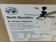 Load image into Gallery viewer, Hampton Bay 51546 North Shoreline 46&quot; Natural Iron Ceiling Fan 685197
