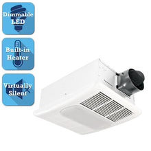 Load image into Gallery viewer, Delta RAD80LED Radiance Series 80 CFM Ceiling Exhaust Bathroom Fan LED Heater
