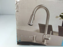 Load image into Gallery viewer, Moen Indi 87090MSRS 1-Handle Pull-Down Sprayer Kitchen Faucet Stainless

