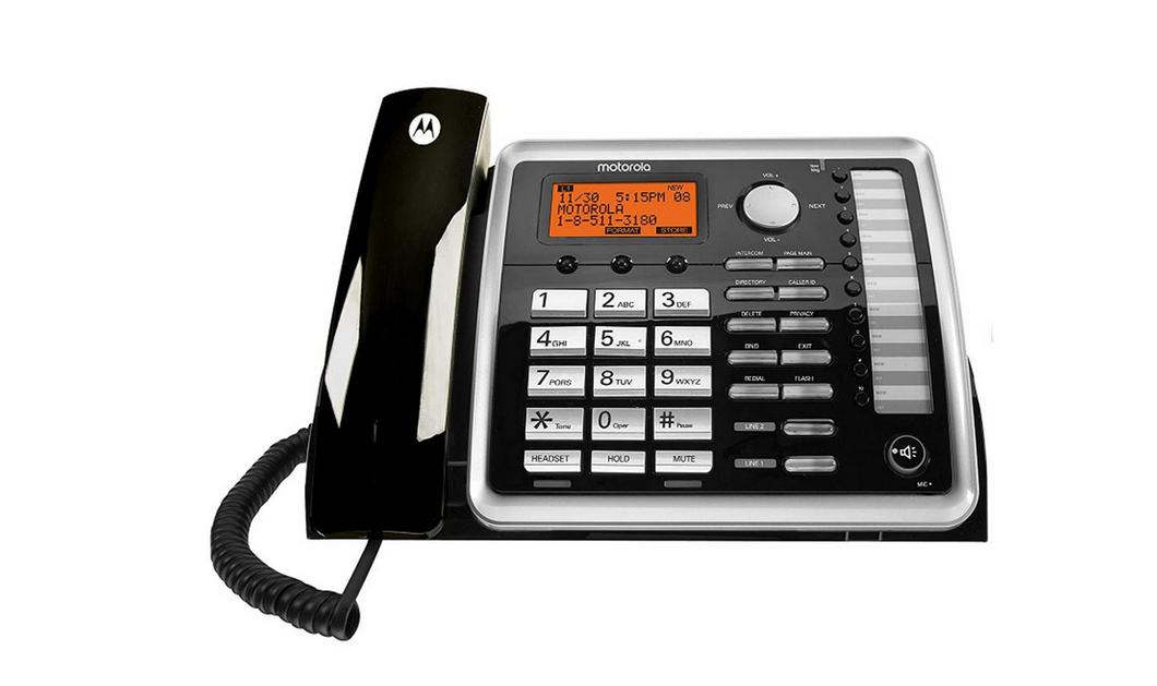 Motorola ML25260 DECT 6.0 Expandable Corded 2-line Business Phone with Caller ID
