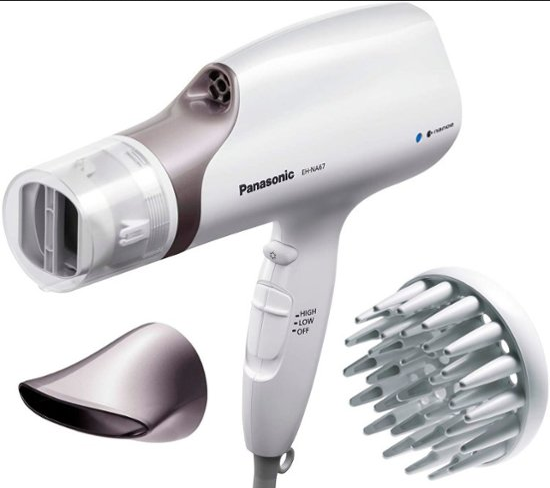 Panasonic EH-NA67-W235 Nanoe Hair Dryer with Oscillating QuickDry Nozzle White
