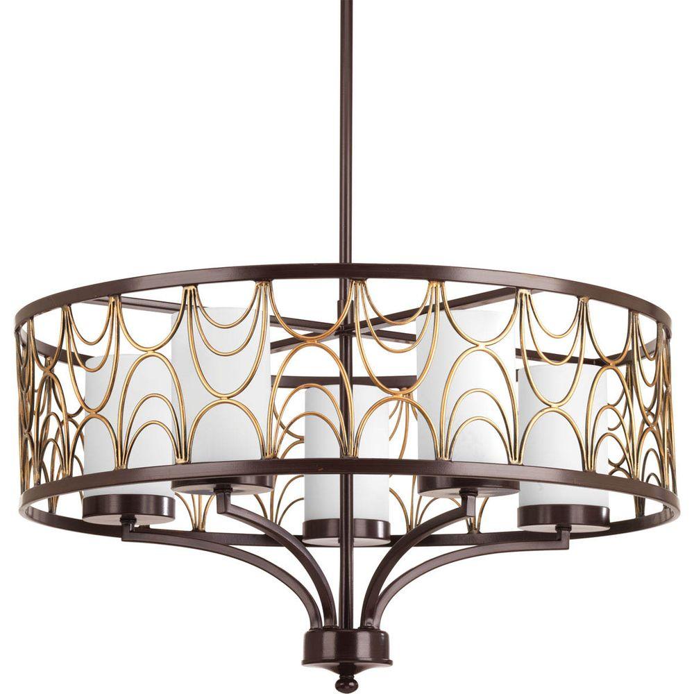 Progress Lighting Cirrine 5-Light Antique Bronze Chandelier P4700-20