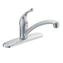 Load image into Gallery viewer, Moen 7425 Chateau Low-Arc Single-Handle Standard Kitchen Faucet Chrome
