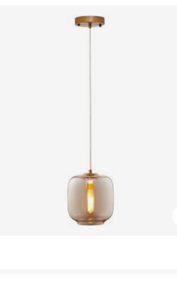 Carro Leo 1-Light Copper Pendant with Cylinder Glass Shade P-G0709011A