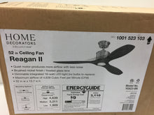 Load image into Gallery viewer, Home Decorators Reagan 52 in. LED Indoor Brushed Nickel Ceiling Fan YG423-BN
