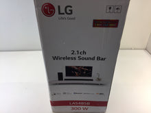 Load image into Gallery viewer, LG LAS485B 2.1Ch 300W Soundbar with Wireless Subwoofer, NOB

