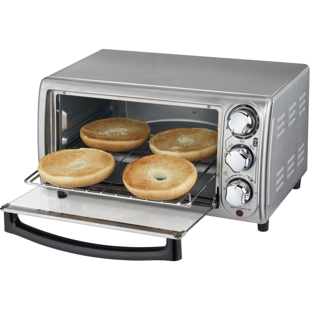 Hamilton Beach - 4-Slice Toaster Oven - Stainless steel (31143)