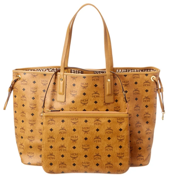 AUTHENTIC MCM Women's Large Liz Reversible Handbag Tote Shopper Bag with Pouch