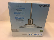 Load image into Gallery viewer, Kichler Galileo 10&quot; LED Mini Pendant Clear Glass Lighting Brushed Nickel 810298
