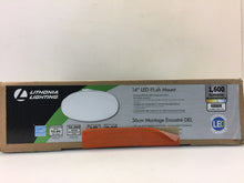 Load image into Gallery viewer, Lithonia Lighting 24W Matte White Integrated LED Round Low-Profile Flushmount
