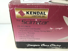 Load image into Gallery viewer, Kendal Scimitar 44 in. Satin Nickel Ceiling Fan AC19544-SN

