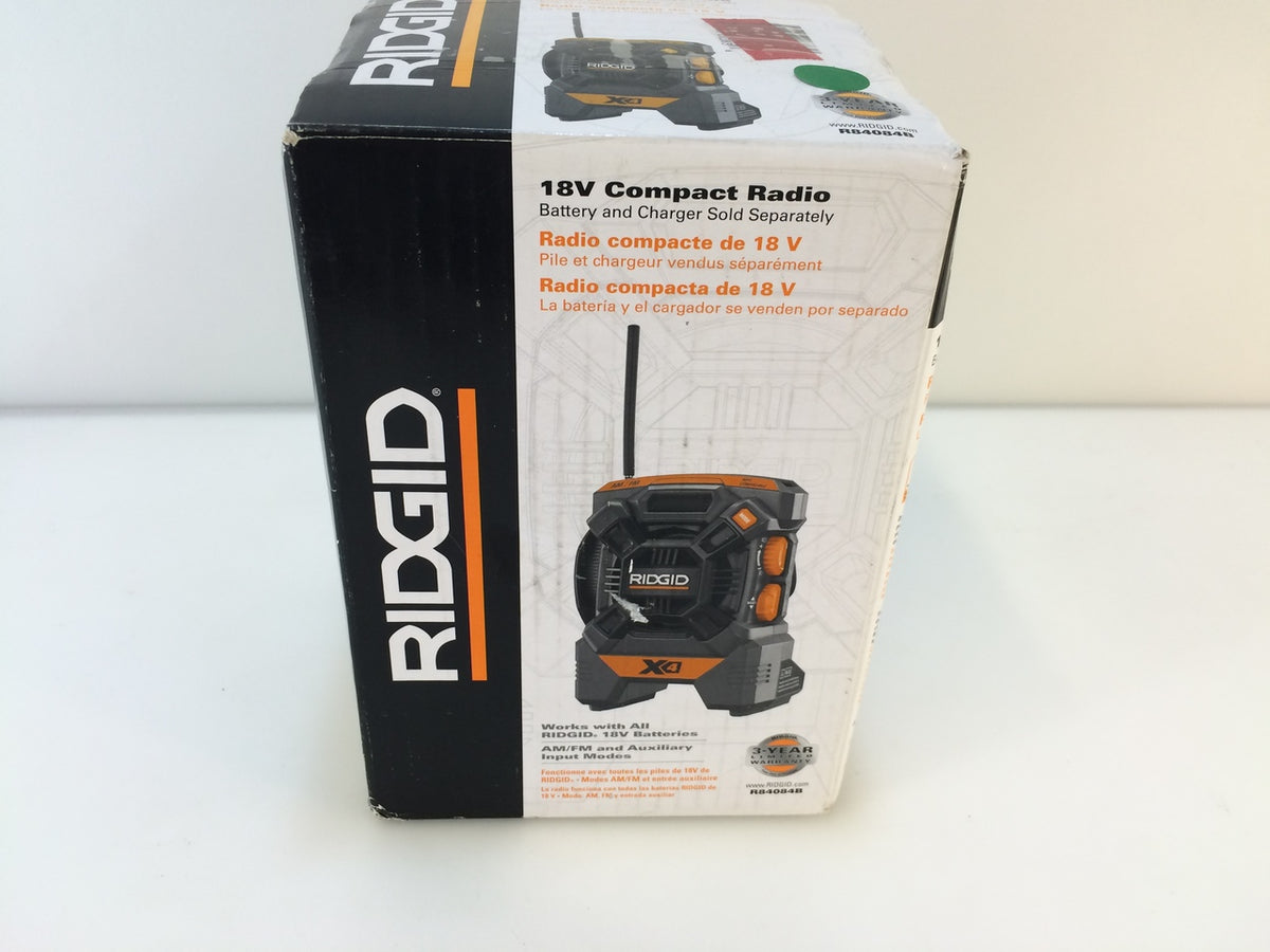 Ridgid R84084B X4 18Volt Cordless Mini Radio Bare Tool NT