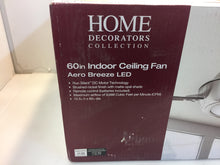 Load image into Gallery viewer, Home Decorators Aero Breeze 60&quot; LED In/Outdoor Brushed Nickel Ceiling Fan 51591I
