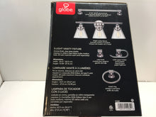 Load image into Gallery viewer, Globe Electric Parker 3-Light Chrome All-In-One Bath Light Vanity 5-Piece 51234
