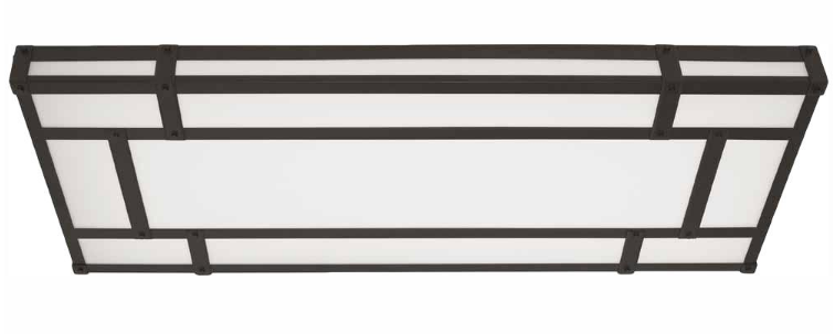 Hampton Bay 180W Natural Iron Integrated LED Ceiling Flush Mount HB1517L4-151