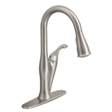 Load image into Gallery viewer, Moen Benton 87211SRS 1-Handle Pull-Down Sprayer Kitchen Faucet Stainless Steel
