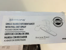 Load image into Gallery viewer, Seasons Anchor Point Single Handle Kitchen Faucet Polished Chrome 499580

