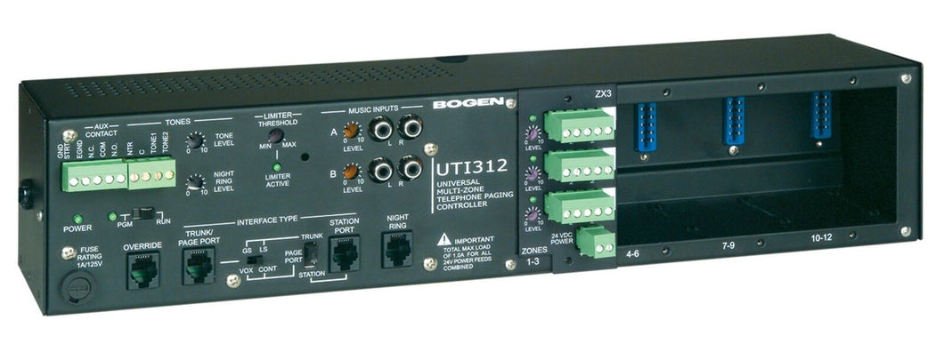 Bogen UTI312 Multi-Zone Controller with Universal Telephone Interface