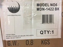 Load image into Gallery viewer, Transglobe MDN-1422 BK Bismuth 6-Watt Black Integrated LED Pendant
