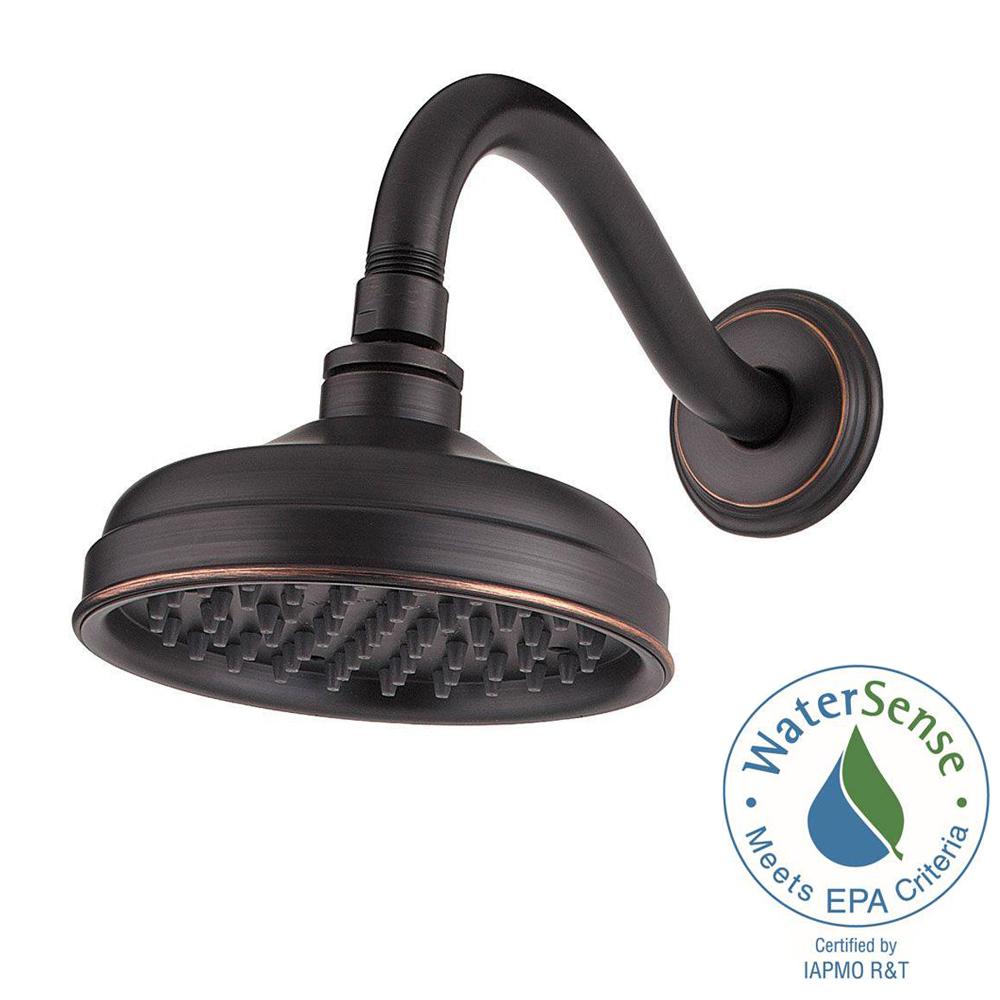 Pfister G15-M95Y Marielle 1-Spray 6.06 in. Fixed Shower Head, Tuscan Bronze