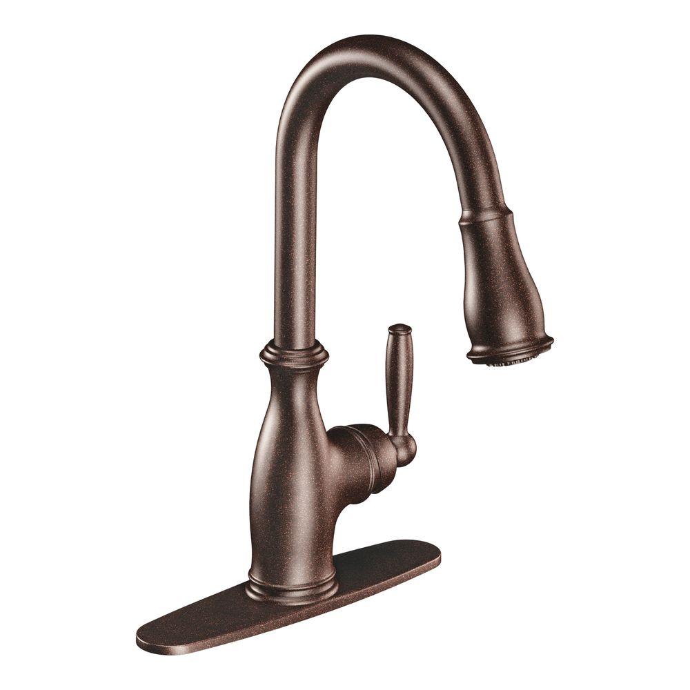 MOEN 7185ORB Brantford Pull-Down Sprayer Kitchen Faucet Oil Rubbed Bronze